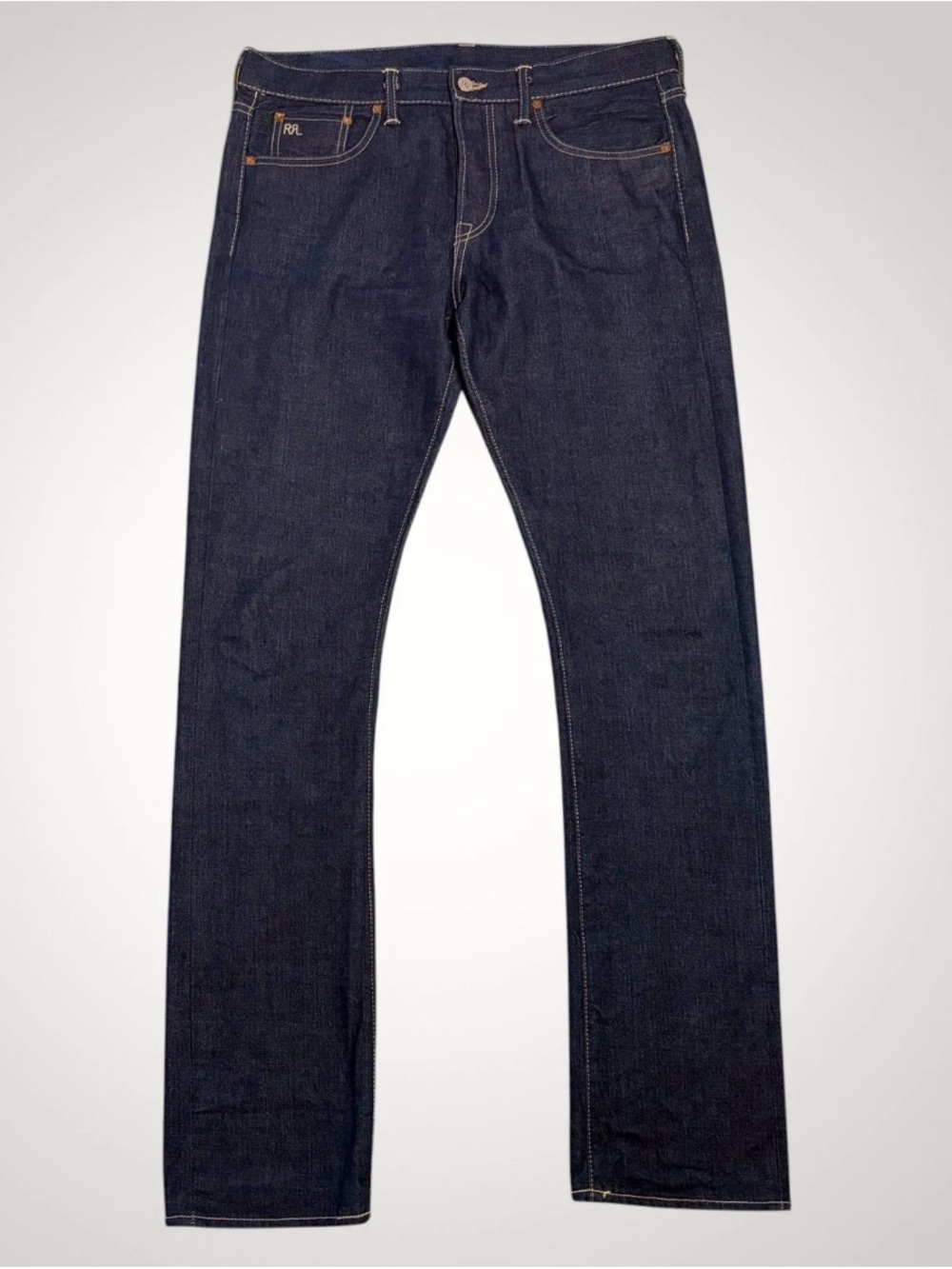 RRL Ralph Lauren Slim Fit 31x34 Japanese Woven Selvedge Denim USA Sun Bleached